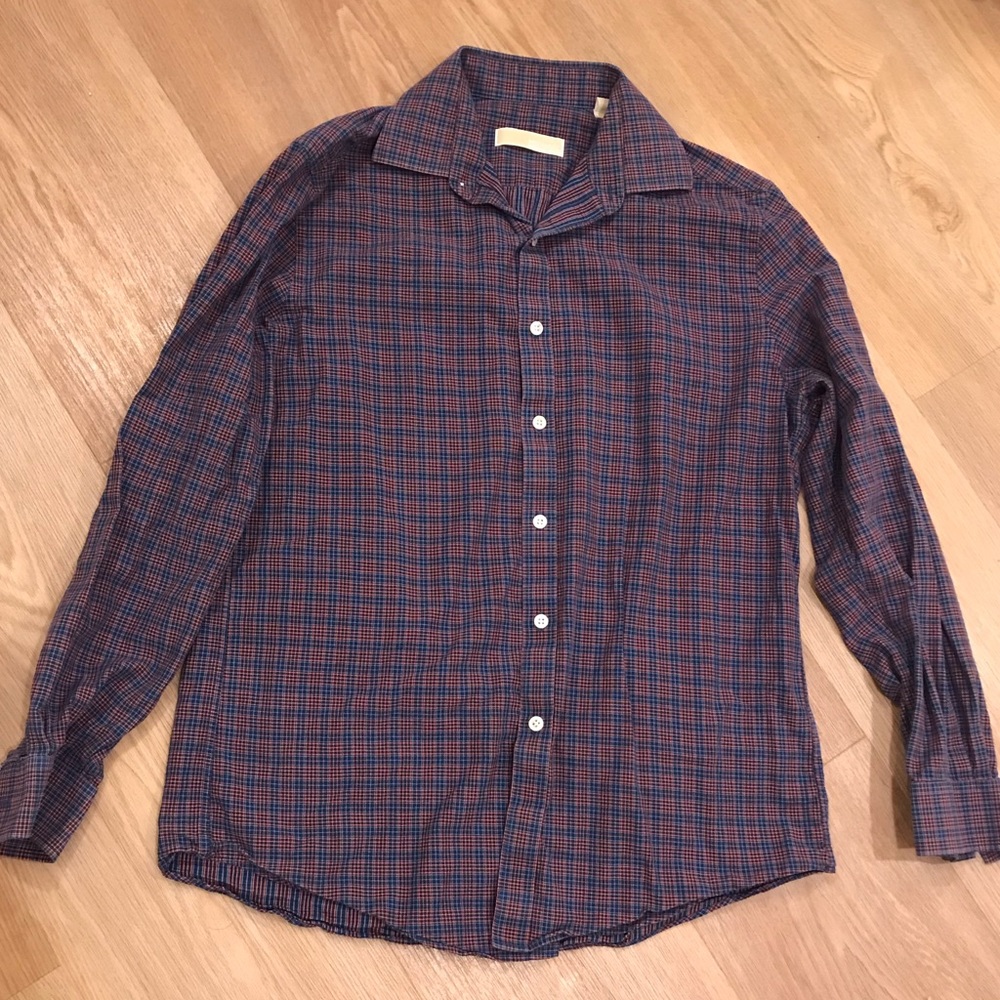 Michael Kors Plaid Casual Button Down